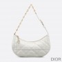 Dior CD Lounge Bag Cannage Lambskin White - Dior Bag Outlet Official