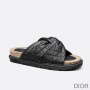 Dior Dtwist Slides Women Cannage Lambskin Black - Dior Bag Outlet Official