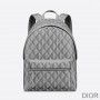 Dior Rider Backpack CD Diamond Motif Canvas Grey - Dior Bag Outlet Official