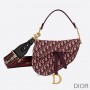 Dior Saddle Bag Oblique Motif Canvas Burgundy