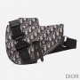 Dior Saddle Crossbody Oblique Motif Canvas Blue