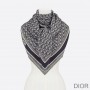 Dior Shawl D-Oblique Wool, Silk and Cashmere Navy Blue - Dior Bag Outlet Official