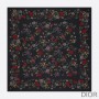 Dior Shawl Jardin Botanique Silk, Wool and Cashmere Black - Dior Bag Outlet Official