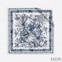 Dior Square Scarf Jardin d'Hiver Silk Blue - Dior Bag Outlet Official