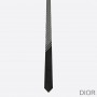 Dior Tie Striped Oblique Silk Black - Dior Bag Outlet Official