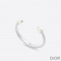 Dior Tribales Bangle Metal and Pearls Silver - Dior Bag Outlet Official