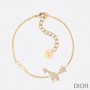 Dior evolution Bracelet Metal And White Crystals Little Deer Gold