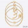 Dior evolution Bracelet Set Chain and White Crystals Gold