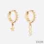 Dior evolution Earrings Metal and White Resin Pearls Gold