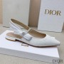 J'Adior Slingback Ballerina Flats Women Technical Fabric White - Dior Bag Outlet Official