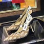 J'Adior Slingback Pumps Women Oblique Motif Canvas Khaki - Dior Bag Outlet Official