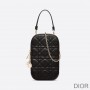 Lady Dior Phone Holder Cannage Lambskin Black - Dior Bag Outlet Official