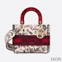 Medium Lady D-lite Bag Dioramour Graffiti Motif Canvas White - Dior Bag Outlet Official
