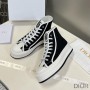 Walk'N'Dior High-Top Platform Sneakers Women Canvas Black - Dior Bag Outlet Official