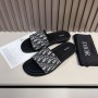 Christian Dior Dway Slides Women Oblique Motif Canvas Blue
