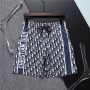 Christian Dior Men Shorts Summer Drawstring Dior Oblique Black White