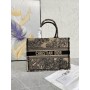 Dior Book Tote Beige and Black Toile de Jouy Embroidery