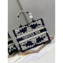 Dior Book Tote Blue and White Cornely-Effect Embroidery