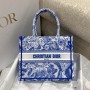Dior Book Tote Blue Toile de Jouy Reverse Embroidery