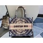 Dior Book Tote Canvas Embroidered Tie Dye Multicolor