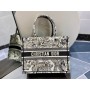 Dior Book Tote Dior Book Tote Black and White Toile de Jouy Reverse Embroidery