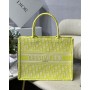 Dior Book Tote Dior Oblique Embroidery Green