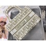 Dior Book Tote Gold Dior Oblique Embroidery