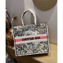 Dior Book Tote Latte Multicolor Dior Zodiac Embroidery