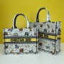Dior Book Tote Multicolor Dior Pixel Zodiac Embroidery