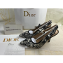J'Adior Slingback Pumps Women Toile de Jouy Voyage Motif Cotton White - Dior Bag Outlet Official