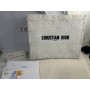 Dior Large Book Tote Floral Embroidery White Black