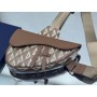 Dior Men CD Diamond Saddle Bag Coffee