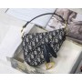 Dior Mini Saddle Bag with Strap Blue Dior Oblique Jacquard