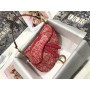 Dior Saddle Bag Red Toile de Jouy Reverse Jacquard