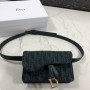 Dior Saddle Belt Pouch Green Dior Oblique Jacquard